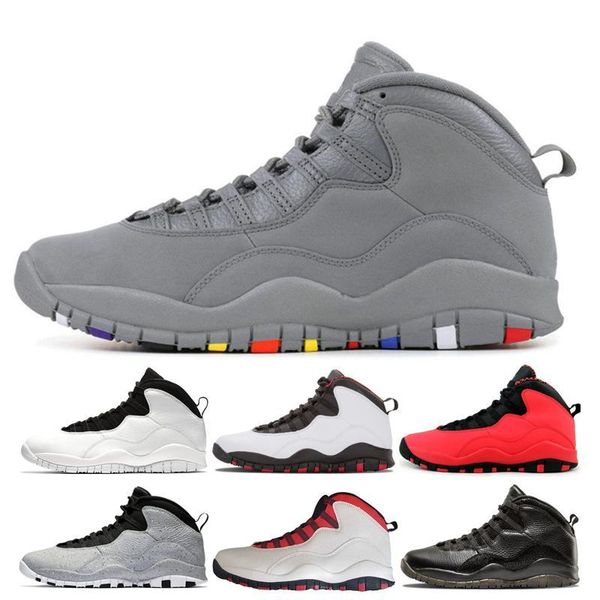 

10s cool grey basketball shoes for men designer 10 mens cement black dark smoke grey gs fusion red tinker westbrook sports sneaker shoes