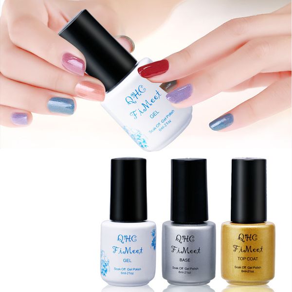

qhc fimeet gel nail polish gorgeous color nail gel polish vernis semi permanent coat base coat lak varnishes gelpolish