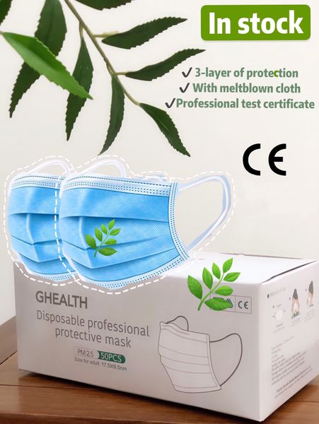 

in stock ce certified disposable 3 ply high standard comfortable anti-dust anti-air pollution face masks with price fast shipping