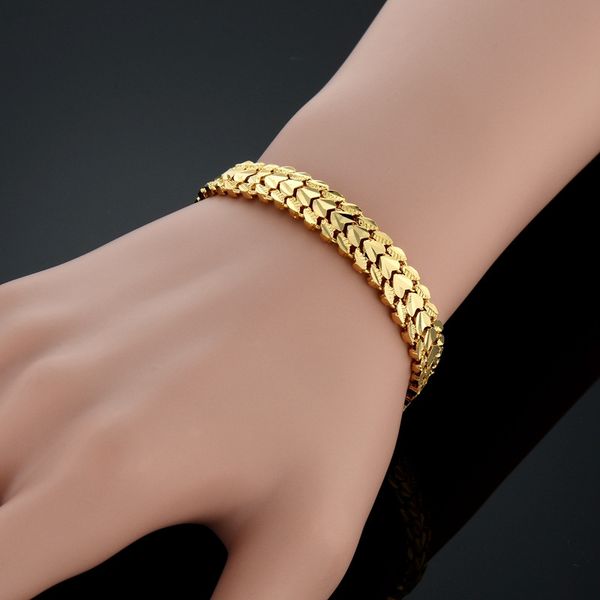 

brand goth vintage heart chain link bracelet women men gold color retro heart jewelry ,punk cute gold chain christmas gift, Black