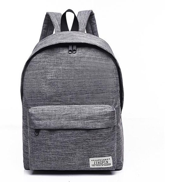 

new arrival solid color canvas backpack schoolbag tide small fresh college style backpack men and women fashion travel bag
