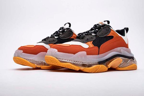 

boutique 2019 dad shoes paris 17fw triple-s sneakers men/women orange running shoes cushion shoes