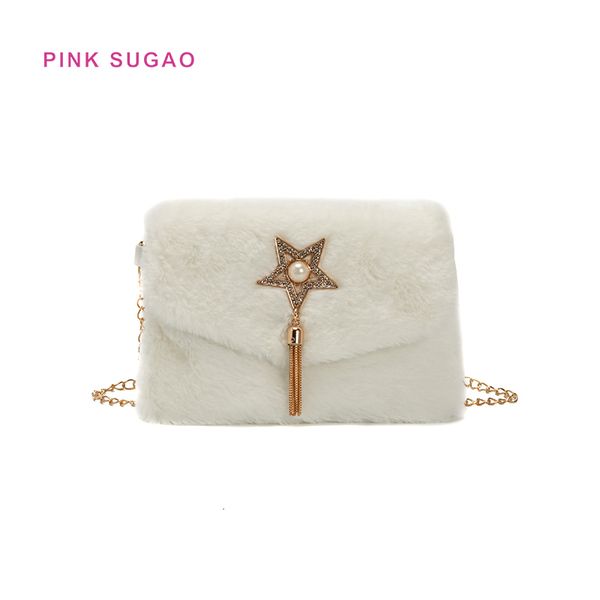 

pink sugao designer shoulder bags chain bag women brw crossbody bag luxury purse new fashion plush material lady shopping bags