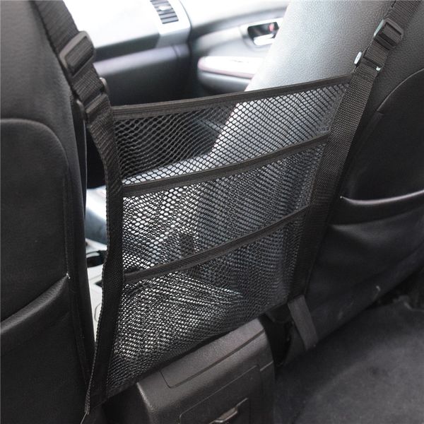 

car interior storage net universal elastic mesh net trunk bag between car seats back network bag luggage holder pocket