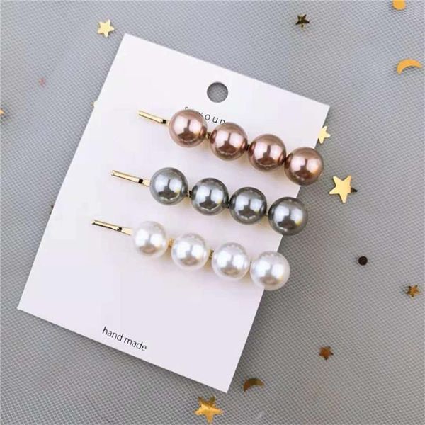 

клипы женщины девушка pearl волос корейские сладкие шпильки заколка бобби pin дама простой металла hairgrip головной убор аксессуары для вол, Black