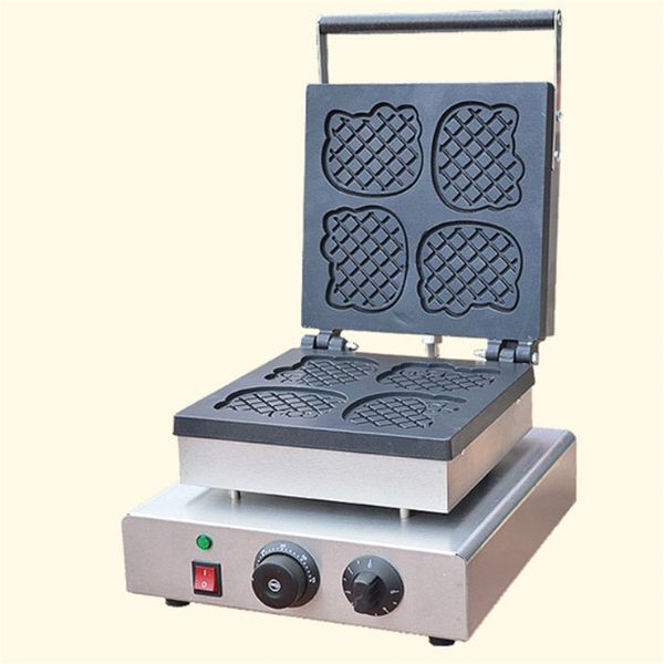 

новый прибыт коммерческий нержавеющей стали электрический мультфильм cat форма вафельницы оборудование для выпечки с регулируемым термостато