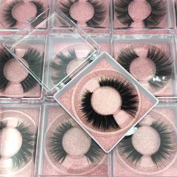 

false eyelashes 3d mink eyelash bulk 10-15mm vendor dramatic long lashes packaging box soft curly wholease h
