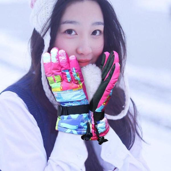 

1 pair s/m waterproof skiing snow mittens women winter gloves snowboarding gloves warm men snow ski y8n6