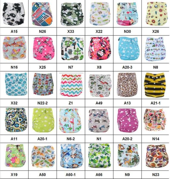 

pororo new coming 30 colors animal printed all in  baby cloth diaper, reusable baby nappy 10sets/lot ing