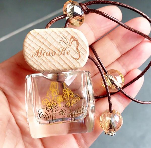 

car pendant empty perfume bottle hanging ornaments auto rearview mirror decor dangle trim for fragrance essential oil diffuser