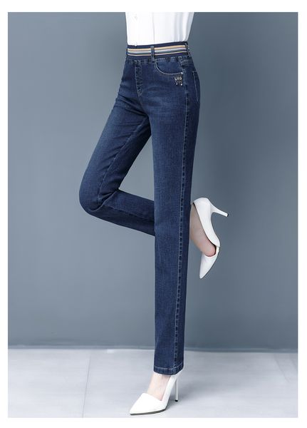 

dark blue cultivate one's morality big yards fat mm long pants