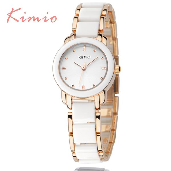 

kimio luxury fashion women's watches quartz watch bracelet wristwatches stainless steel bracelet women watches with gift box, Slivery;brown