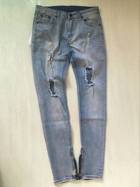 

new mens biker denim ripped destroyed skinny distressed italian brand torn jeans slim fit represent, Blue
