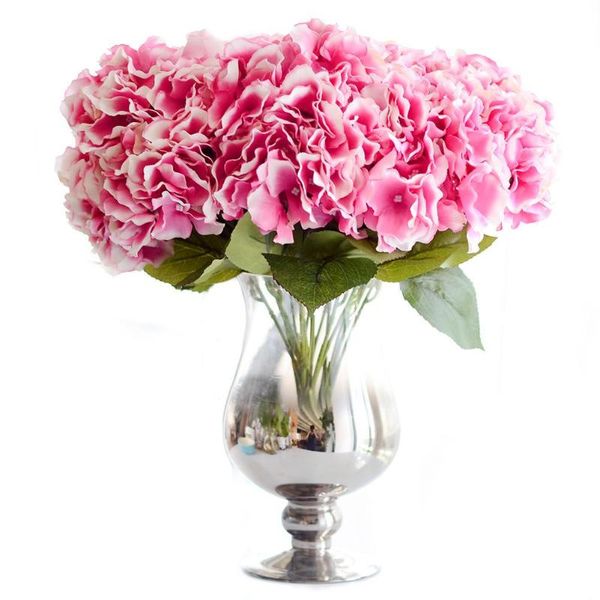 

new 5heads/bouquet silk rose european style artificial flower bouquet fake flowers wedding home party decoration high quality