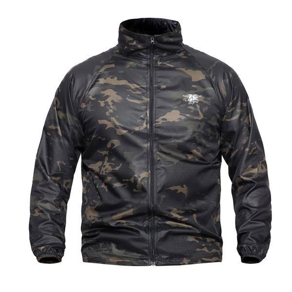

shanghai story tactical upf40 lightweight jacket men waterproof ultra thin raincoat windbreaker army skin jackets, Black;brown