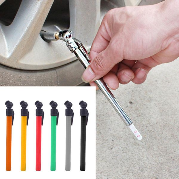 

auto aluminium plasticcar portable vehicle motor tyre tire air pressure 5-50psi test meter gauge pen tool auto tool