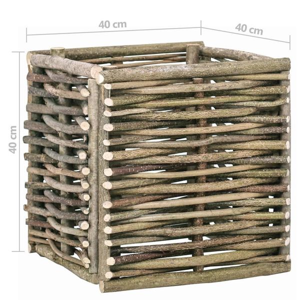 

tall hazelnut wood planter 40x40x40 cm garden sets