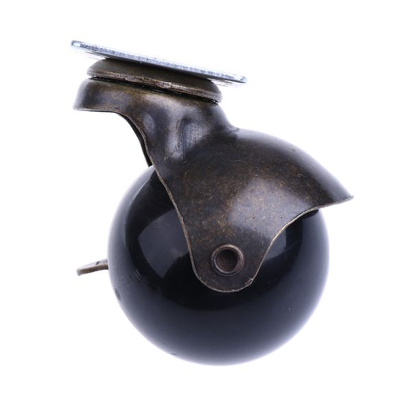 

2'' brake copper ball caster office chair caster wheels antique brass