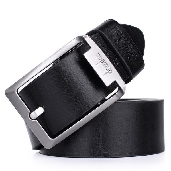 

men belt with alloy buckle black/brown pu leather male strap length 90-125cm