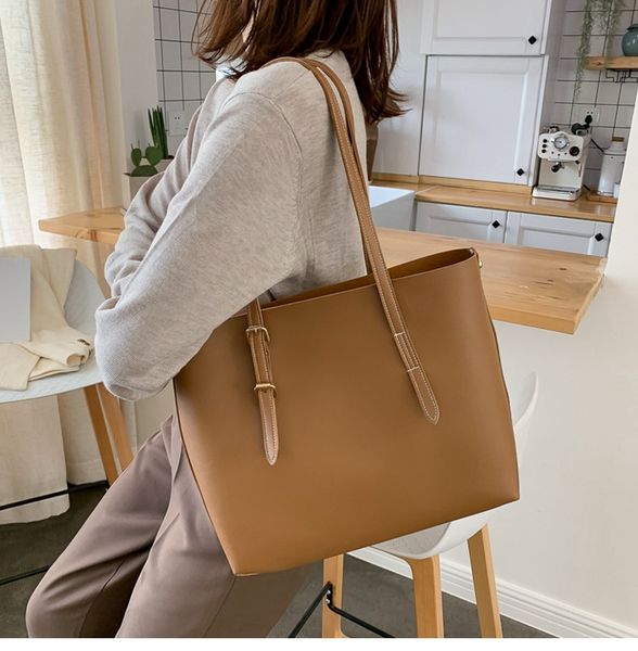 

women bag solid women's pu leather handbags luxury lady hand bags purse pocket women messenger bag big tote sac bols