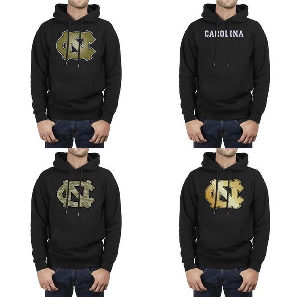 

fashion men north carolina tar heels basketball gold logo black fleece sweatshirt casual pocket crazy hoodies leopard print heart mesh
