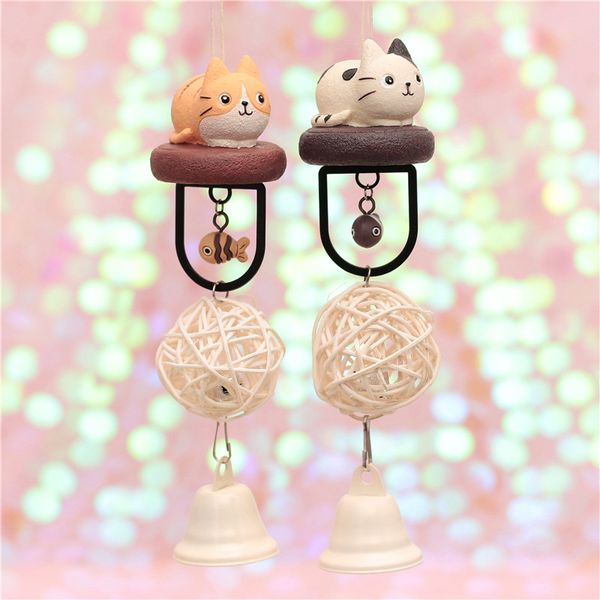 

ветер колокол висит как творческое украшение девушки спальня небольшой свежий висит как японский пикап мяу медный колокол