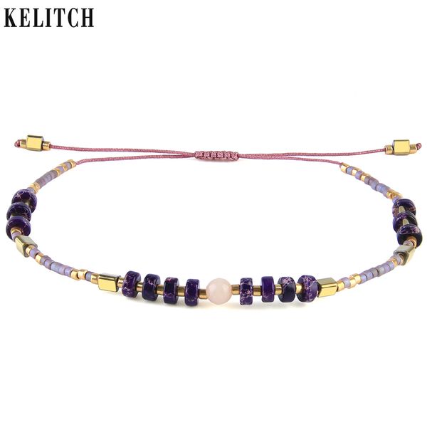 

kelitch charm seed beaded friendship bracelets handmade trendy miyuki beads stretch cuff bracelets bangles for women gifts, Golden;silver