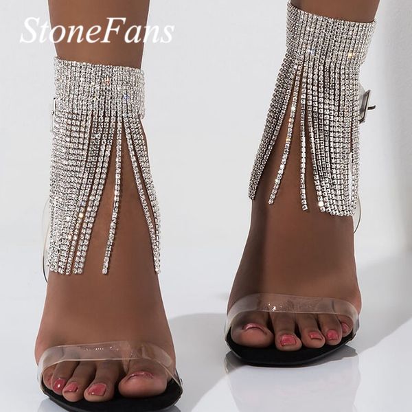 

stonefans bridal rhinestone foot jewelry multi layers chain for wedding crystal tassel anklet bracelet foot chain silver jewelry, Red;blue