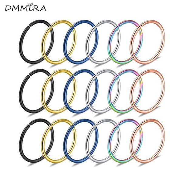 

fashion men women circles silver gold black stainless steel small circle nose stud charms hoop huggie earrings jewelry, Golden;silver