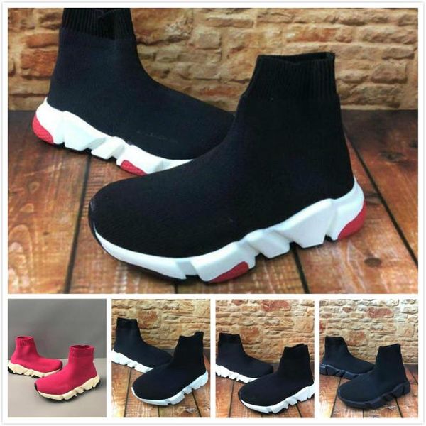 

kids speed runner sock shoes for child boys socks shoes girl designer boots child trainers teenage runners sneakers running chaussures, Black