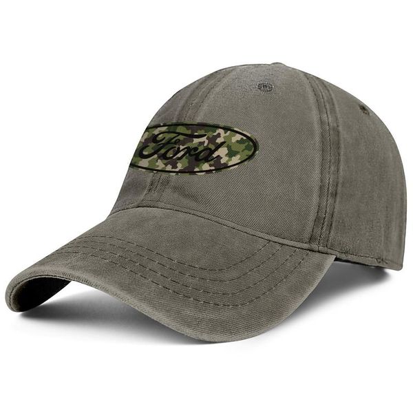 

stylish ford performance racing gray logo denim baseball cap cool team hats 3d flag camouflage black white, Blue;gray