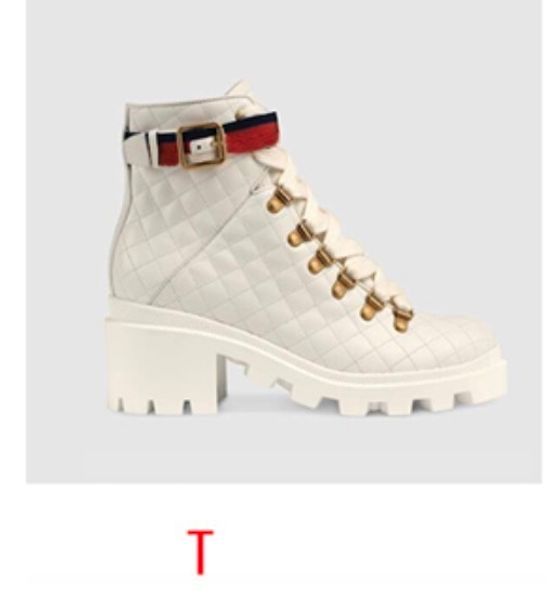 

2019 designer bee platform desert boots lady leather ankle boots high heel martin shoes print check tweed with belt good quality, Black