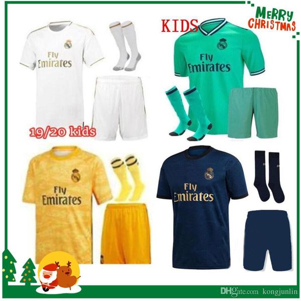 

19 20 madrid kids boy kit Soccer Jersey HAZARD JOVIC Benzema ASENSIO football Modric Kroos Sergio Ramos Bale Marcelo 2019 2020 Real shirts