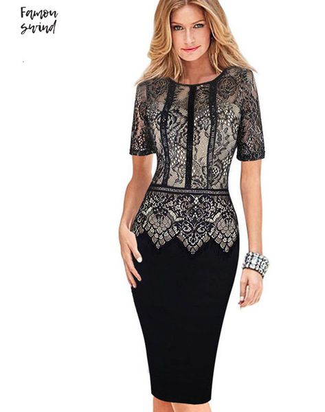 

платье женская мода полиэстер vestidos плюс размер монтажн bodycon кружева с коротким рукавом 386 перевозка груза падения хорошее качество д, Black;gray