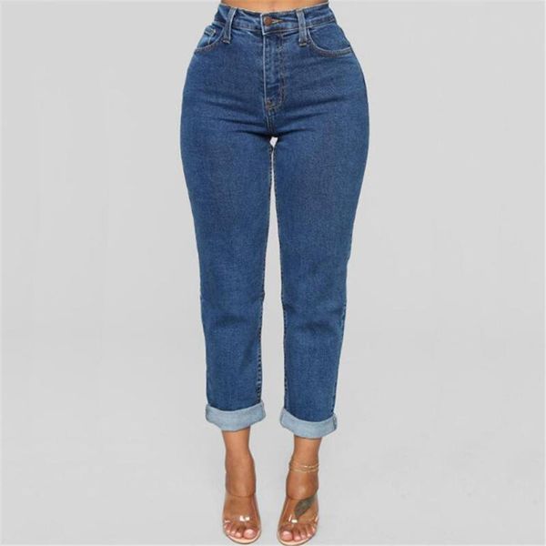 

woman mom jeans pants boyfriend harem jeans for women with high waist push up large size ladies denim 2020 mujer#g30, Blue
