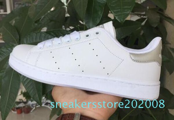 

новые приходят зебра стан обувь мужчин и женщин моды кроссовки casual sport leather lovers smith обувь zapatos mujer большой размер 36-44 s0, Black