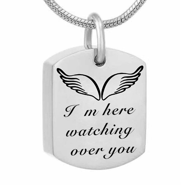 

angel wings memorial cremation urn heart pendant necklace for ash keepsake jewelry ashes fill memorial jewelry, Silver