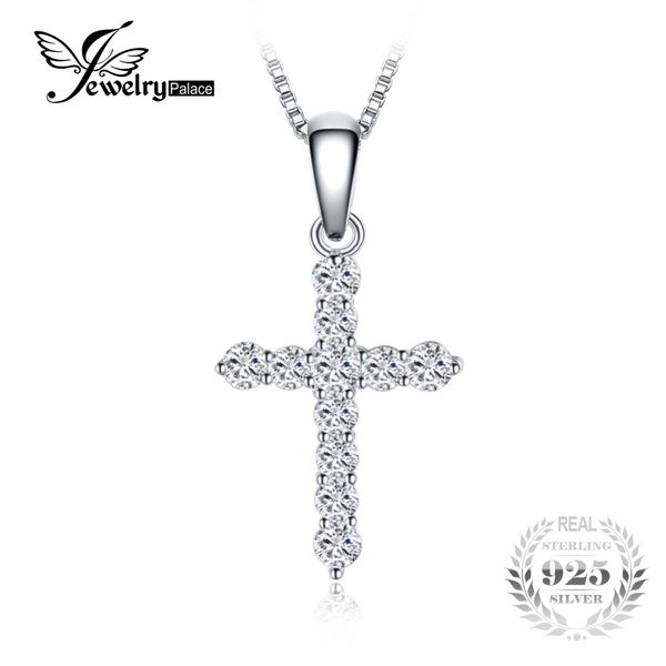 

jewelrypalace 0.7ct cubic zirconia cross pendant necklace 925 sterling silver fashion jewelry pendant gift not include a chain