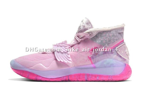 

2020 new kd 12 what the aunt pearl basketball shoes original kevin durant xii kd12 mens trainers sneakers with box size 7-12, Black