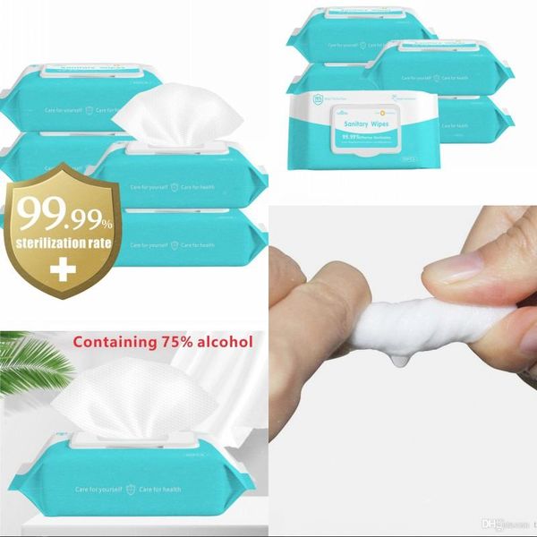 

100 шт. / кор. 75% дезинфекция спиртовые салфетки портативные одноразовые ткани бытовая дезинфекция кожи мобильный телефон очистка бактерии