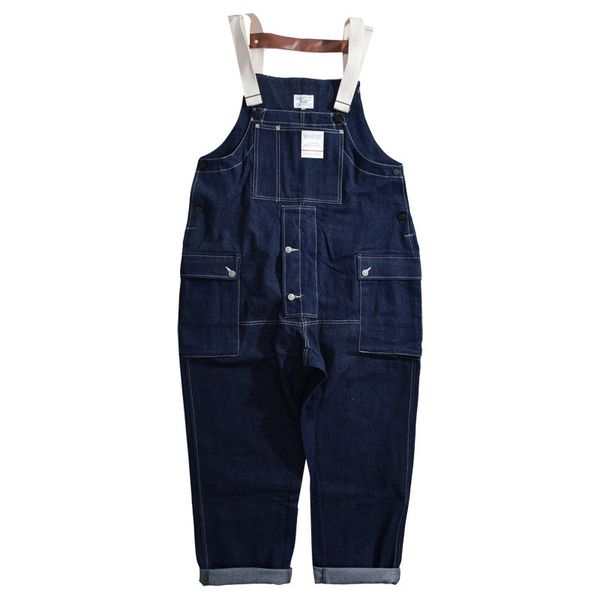 

moruancle mens fashion baggy hip hop jeans bib overalls loose fit denim jumosuits hi street suspender pants for man with pockets, Blue