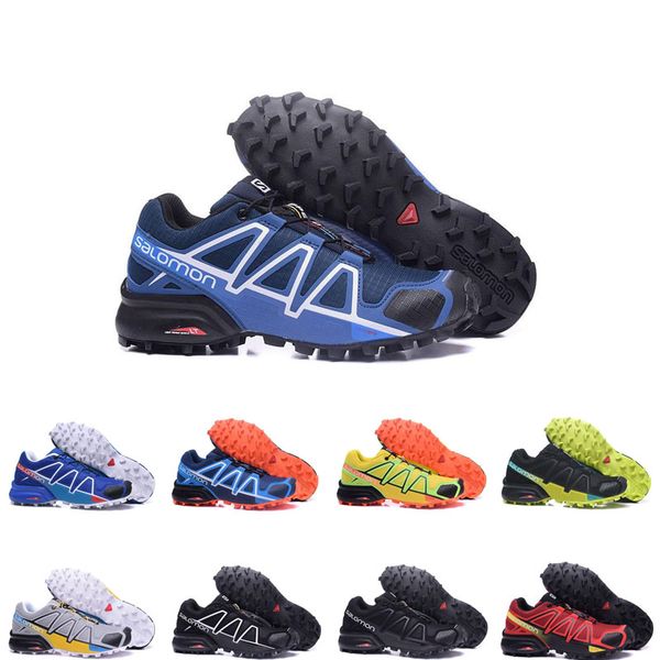 

2019 summer men sneakers speedcross 4 4s blue white orange black fashion 4s running shoes outdoor trainers size 40-46