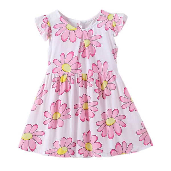 

cute vestido infantil baby girl dress cotton floral sleeveless a-line dresses casual clothing princess dress 1-6t 2020, Red;yellow