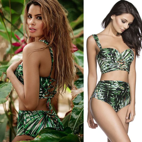 

2018 сексуальный принт бикини купальный костюм женский купальник бикини комплект леди купальный костюм пуш-ап купальник майо де бейн пляж bi
