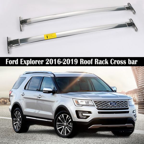 

for ford explorer 2016 2017 2018 2019 roof rack rails bar luggage carrier bars cross racks rail boxes aluminum oem style