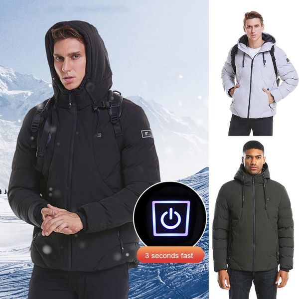 

usb charging and heating cotton coat electric heating male father intelligent cotton for the middle-aged the elderly, Blue;black