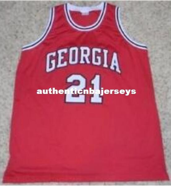 

#21 dominique wilkins jersey red white or customize any number men's stitched embroidery jerseys, Black;blue