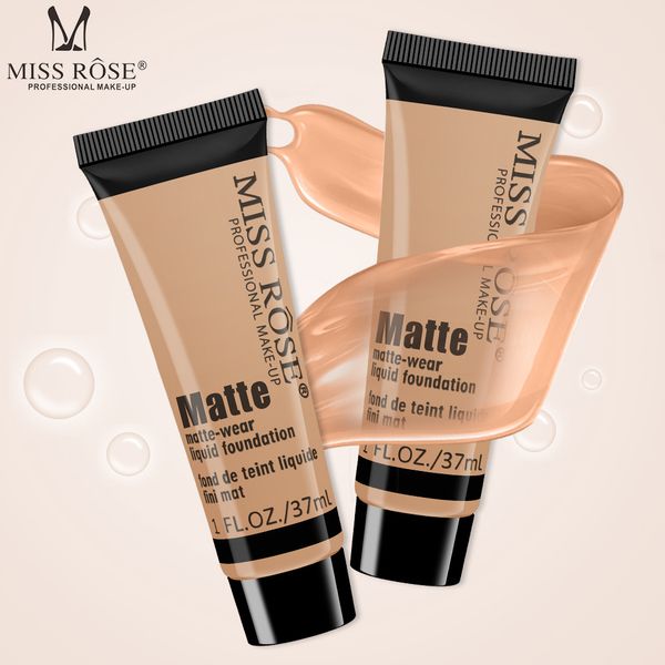 

miss rose brand face concealer bronzer foundation liquid matte oil concealer black skin with foundation cream beauty makeup