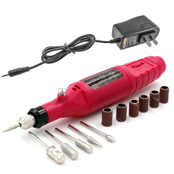 

professional electric nail drill machine kit manicure art pen pedicure tool file acrylic nail art 6 bits drill polish machine