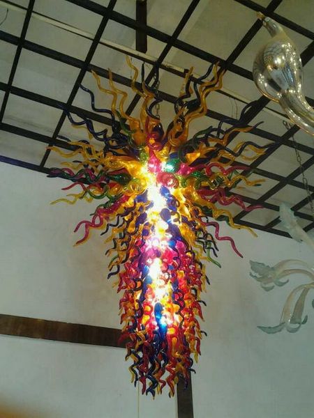 

многоцветные стекла fancy light свадебные украшения ручного выдувное стекло современных дизайнерское искусство люстра со светодиодной лампоч